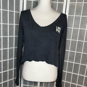 Victoria’s Secret long sleeve crop shirt size XS FLAWED